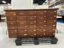 Old 30 Drawer Oak Specimen Cabinet