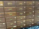 Old 30 Drawer Oak Specimen Cabinet