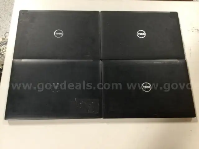 Lot of 4 Dell Latitude 7480 Laptops with Various Prcessors