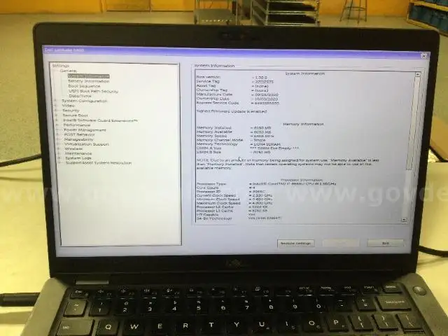 Dell Latitude 5400 i7-8665U @ 1.90 GHz Laptop