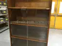 Nucraft Antique Wooden 6 High Sliding Glass Door Shelving Unit