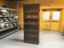 Nucraft Antique Wooden 6 High Sliding Glass Door Shelving Unit