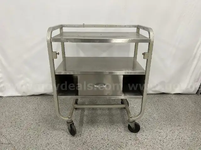 A.S. Aloe Vintage Rolling Metal Cart