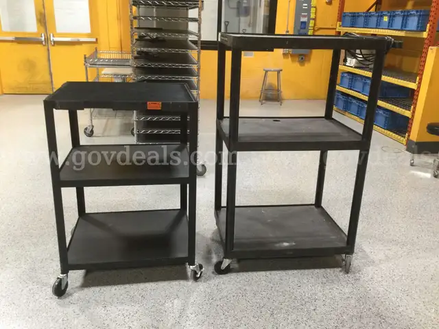 Lot of 2 AV Carts