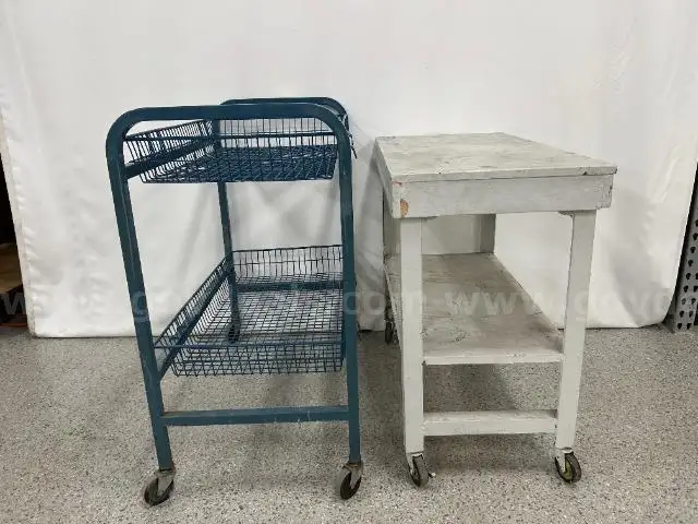 Metal Basket Cart & Table