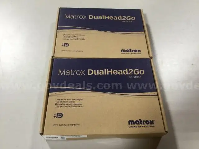 Lot of 2 Matrox DualHead2Go DP Edition Multi-Monitor Adapter