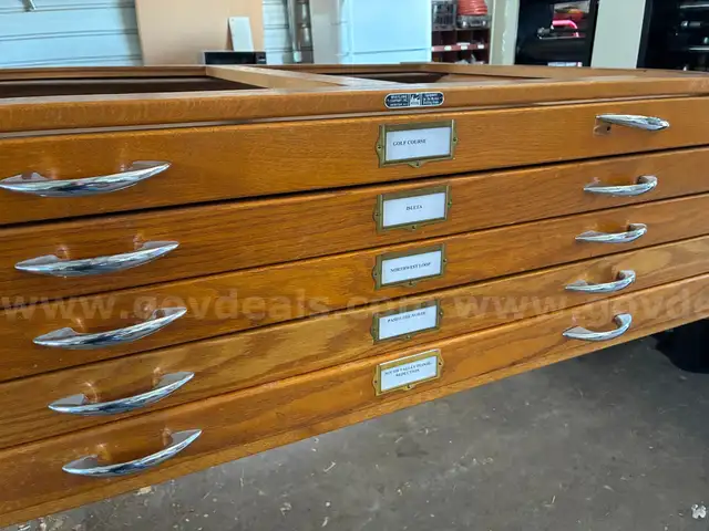 MAYLINE WOOD FLAT FILE CABINET