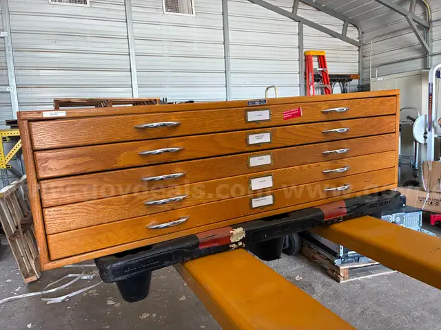 MAYLINE WOOD FLAT FILE CABINET