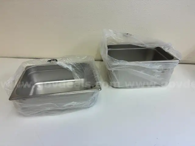 2ea. CARLISLE DURA WARE STEAM/FOOD PANS (NEW)