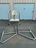 STAINLESS POOL STAND WITH ARM RESTS