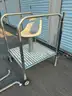 STAINLESS POOL STAND WITH ARM RESTS
