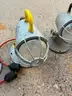 4 VINTAGE FIRE AND RESCUE LIGHTS WITH JUNCTION BOXES