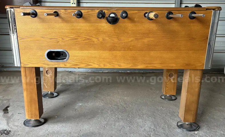 USED FOOSBALL TABLE WITH SPARE PARTS