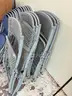 20 - GRAY AND BLUE FOLDING CHAIRS