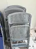 20 - GRAY AND BLUE FOLDING CHAIRS