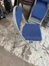 20 - GRAY AND BLUE FOLDING CHAIRS