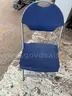 20 - GRAY AND BLUE FOLDING CHAIRS