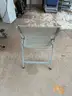 20 - GRAY AND BLUE FOLDING CHAIRS