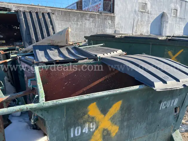 Lot of Seven (7) Dumpsters - All 1 Cubic Yard