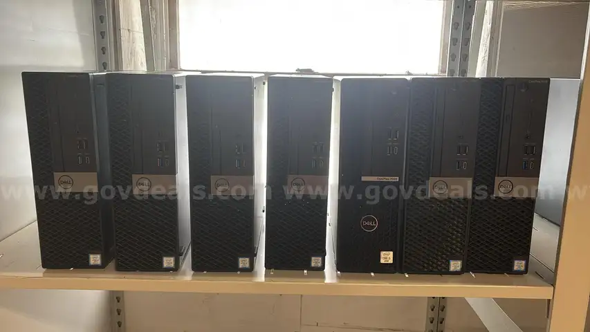 Lot of 7 Used Dell Optiplex PC Towers