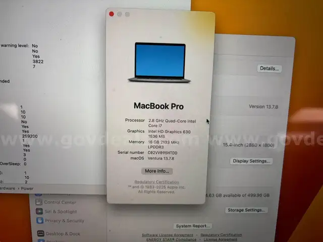 MacBook Pro i7 15-in