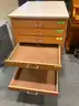 Lot of 2, 10-drawer wooden locking cabinets