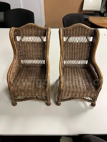Qty: 2 Wicker doll chairs- Pick-Up in Los Angeles, CA 90015