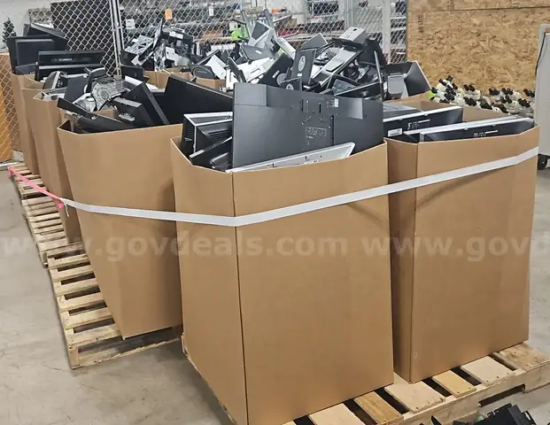 4 Pallets of Monitors &#x26; Stands