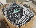1 Bin of Mixed Electronic Cables &#x26; Accessories