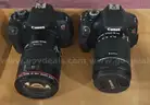 Lot of 2 Canon EOS Rebel T6i Cameras with Lenses