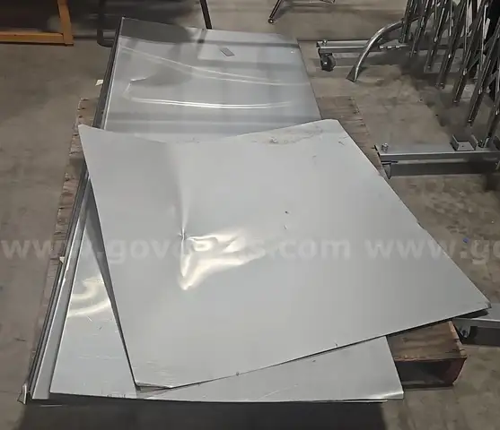Assorted Stainless Steel and Aluminum Sheet Metal Panels