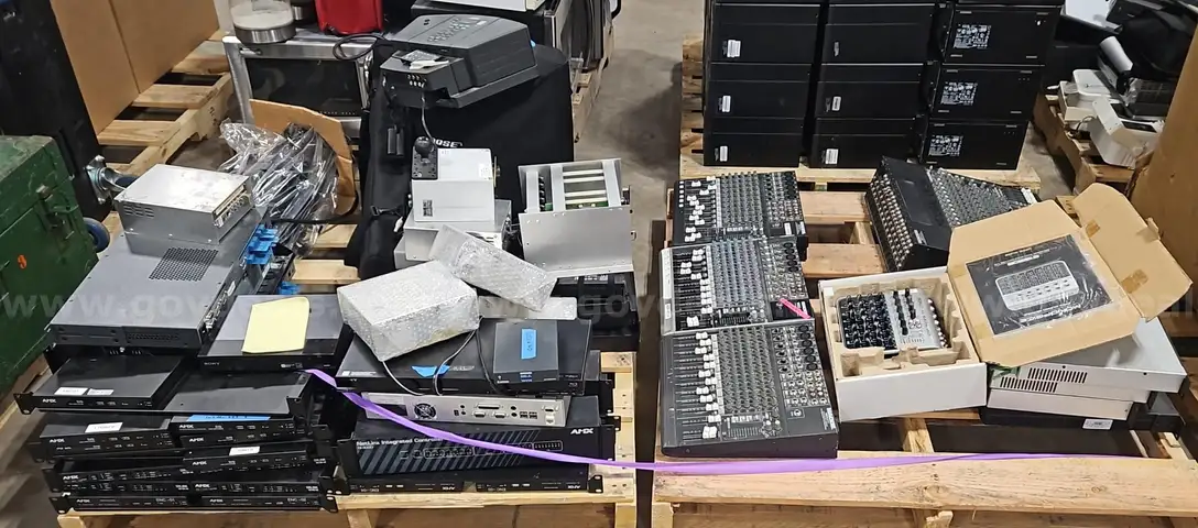 2 Pallets of Assorted Professional Audio &#x26; AV Equipment