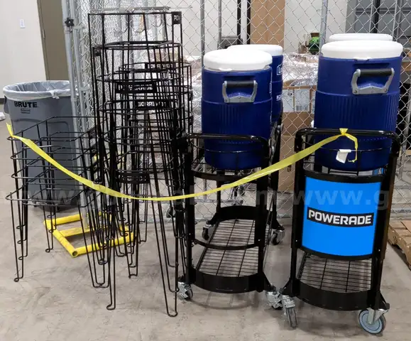 Lot of Powderade Cooler Carts & Stands