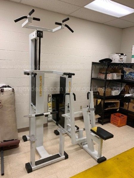 lot of 10 Gervasport Weight Equipment Machines and a Power Rack