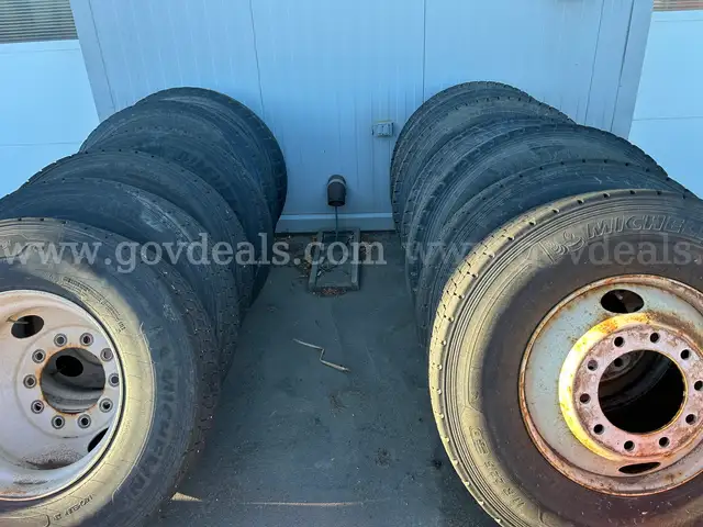 Lot of 13 Truck Tires and Rims