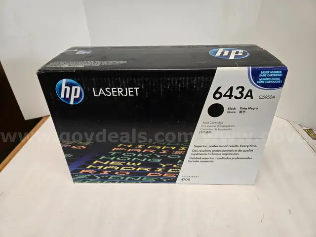 HP 643A Black Printer Cartridge (Anchorage, AK)