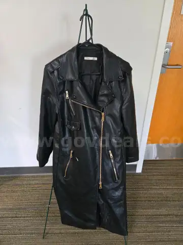 Dex Faux Leather Trench Coat (Size S) (Anchorage, AK)