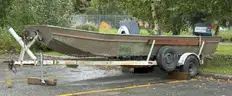 1980&#x27;s River Boat w/Motor and Trailer (*Fairbanks, AK*) IRIS