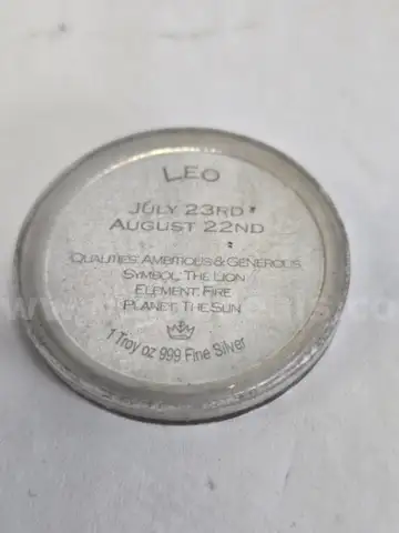 Leo Sign 1oz Silver Coin (Anchorage, AK)