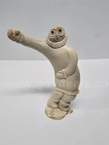 Native Alaskan Carved Bone Statue (Anchorage, AK)