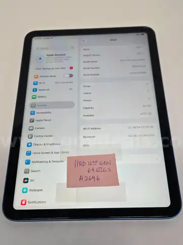 Apple iPad 10th Gen 64 Gigs (Anchorage, AK)