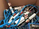Assortment of irrigation hose, parts and nozzles