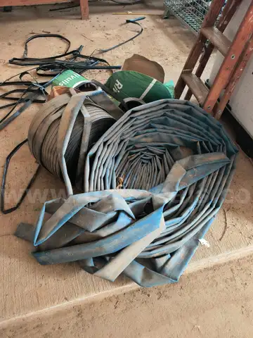 Assortment of irrigation hose, parts and nozzles