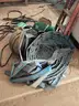 Assortment of irrigation hose, parts and nozzles
