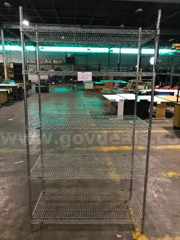 1 Wire Shelving Rack(5 Shelves) **Some Shelves Bent