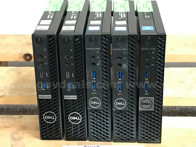 5 Assorted Dell Optiplex Micro Computers