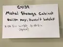 Metal Storage Cabinet w/Key **Doesn&#x27;t Latch