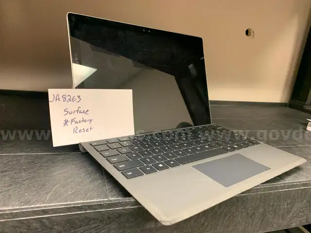 Windows surface Factory reset