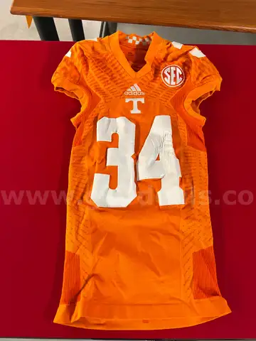 Used Football Jersey--Orange #34