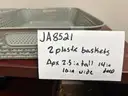 2 Plastic Storage baskets
